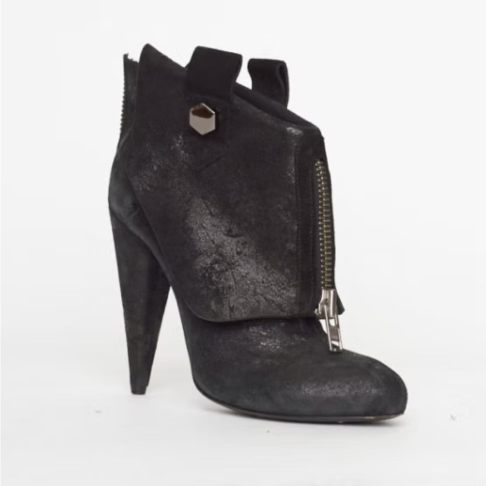 John Galliano Zip Leather Ankle Boots Women’s Size 9/ IT 39